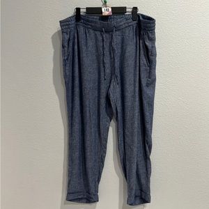 Old navy linen pants blue size xl